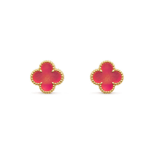 [sparkle Jewelry]NEW sparkle 1 MOTIF PINK ENAMEL STUD EARRINGS