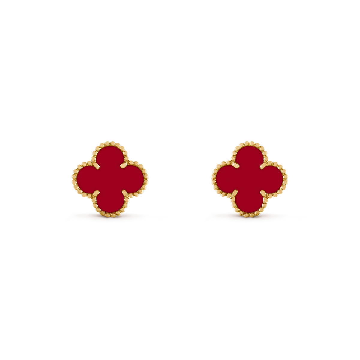 [sparkle Jewelry ]CLOVER MEDIUM 1 MOTIFS CARNELIAN  EARRINGS