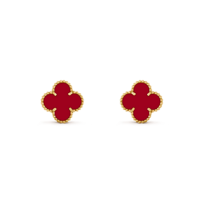[sparkle Jewelry ]CLOVER MEDIUM 1 MOTIFS CARNELIAN  EARRINGS