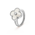 [sparkle Jewelry ]CLOVER SILVER MOP DIAMOND RING