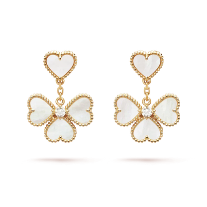 [sparkle Jewelry ]CLOVER SWEET WHITE MOP EARRINGS