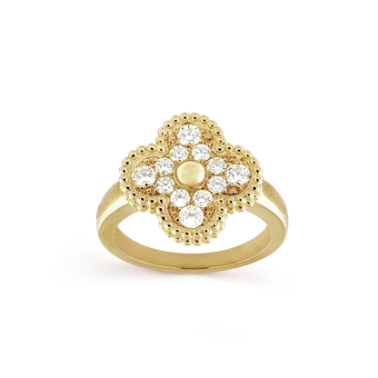 [sparkle Jewelry ]CLOVER DIAMOND RING