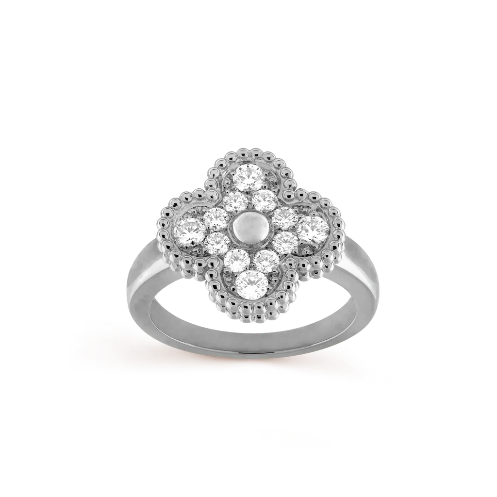 [sparkle Jewelry ]CLOVER DIAMOND RING