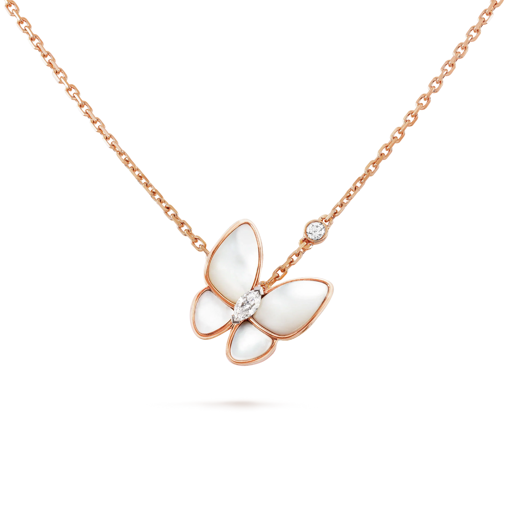 [sparkle Jewelry ]BUTTERFLY MOP DIAMOND NECKLACE