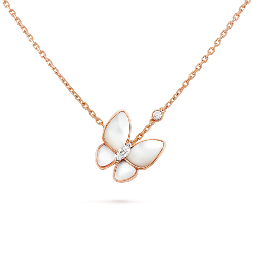 [sparkle Jewelry ]BUTTERFLY MOP DIAMOND NECKLACE
