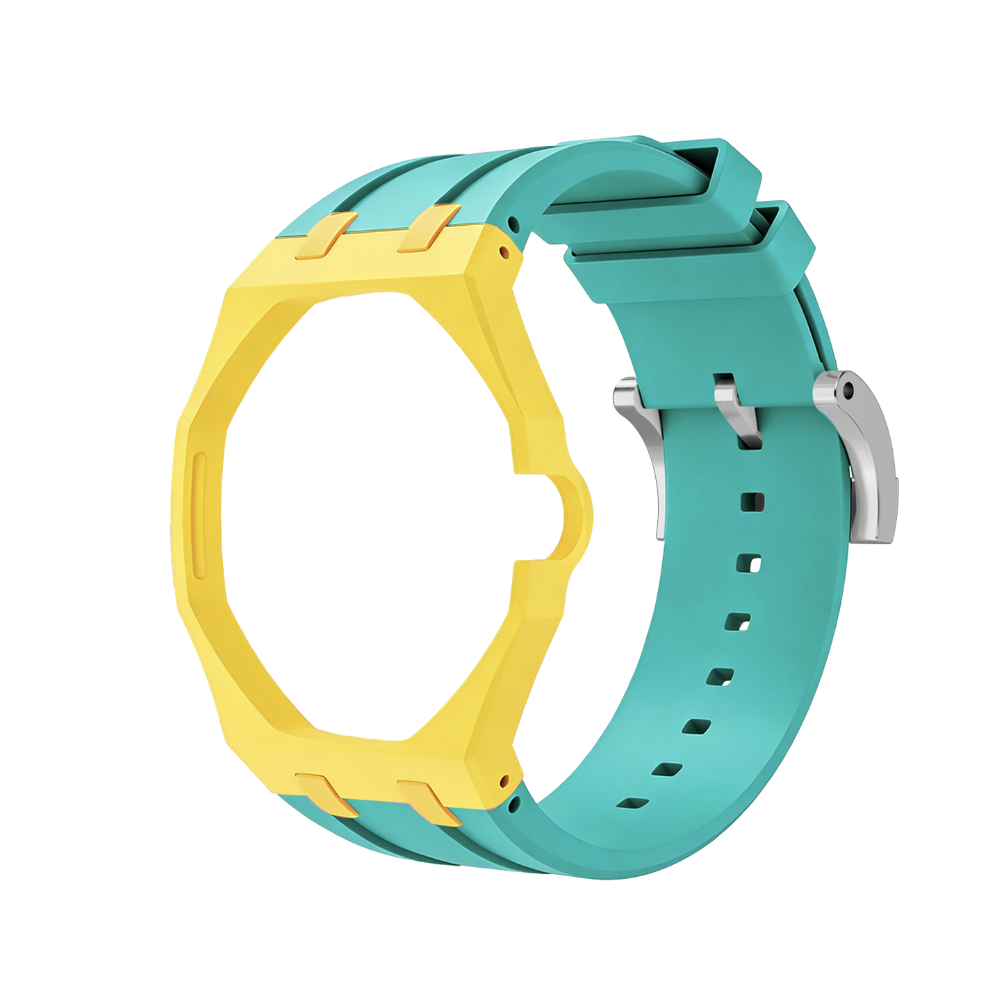 [Sparkle]Royal Oak Pop Exklusives Gehäuse aus Bioceramic & Silikonarmband Mix Color
