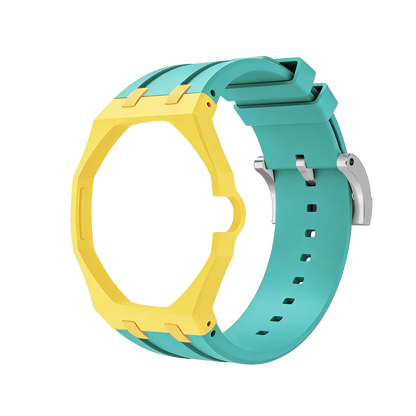 [Sparkle]Royal Oak Pop Exklusives Gehäuse aus Bioceramic & Silikonarmband Mix Color