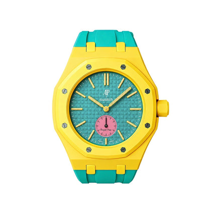 [Sparkle]Royal Oak Pop Exklusives Gehäuse aus Bioceramic & Silikonarmband Mix Color