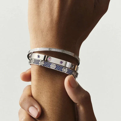 [Sparkle]KLASSISCHES 6,1MM LOVE ARMBAND 10-DIAMANT MULTICOLOR