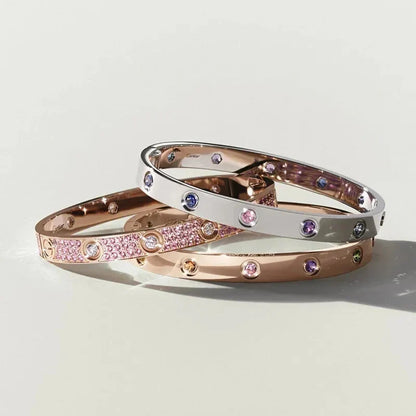 [Sparkle]KLASSISCHES 6,1MM LOVE ARMBAND 10-DIAMANT MULTICOLOR