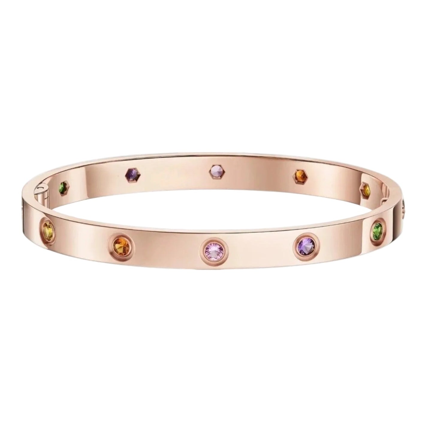 [Sparkle]KLASSISCHES 6,1MM LOVE ARMBAND 10-DIAMANT MULTICOLOR
