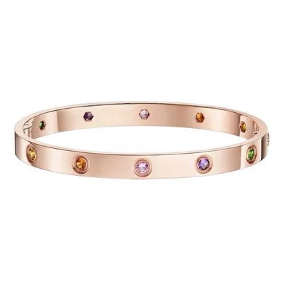 [Sparkle]KLASSISCHES 6,1MM LOVE ARMBAND 10-DIAMANT MULTICOLOR