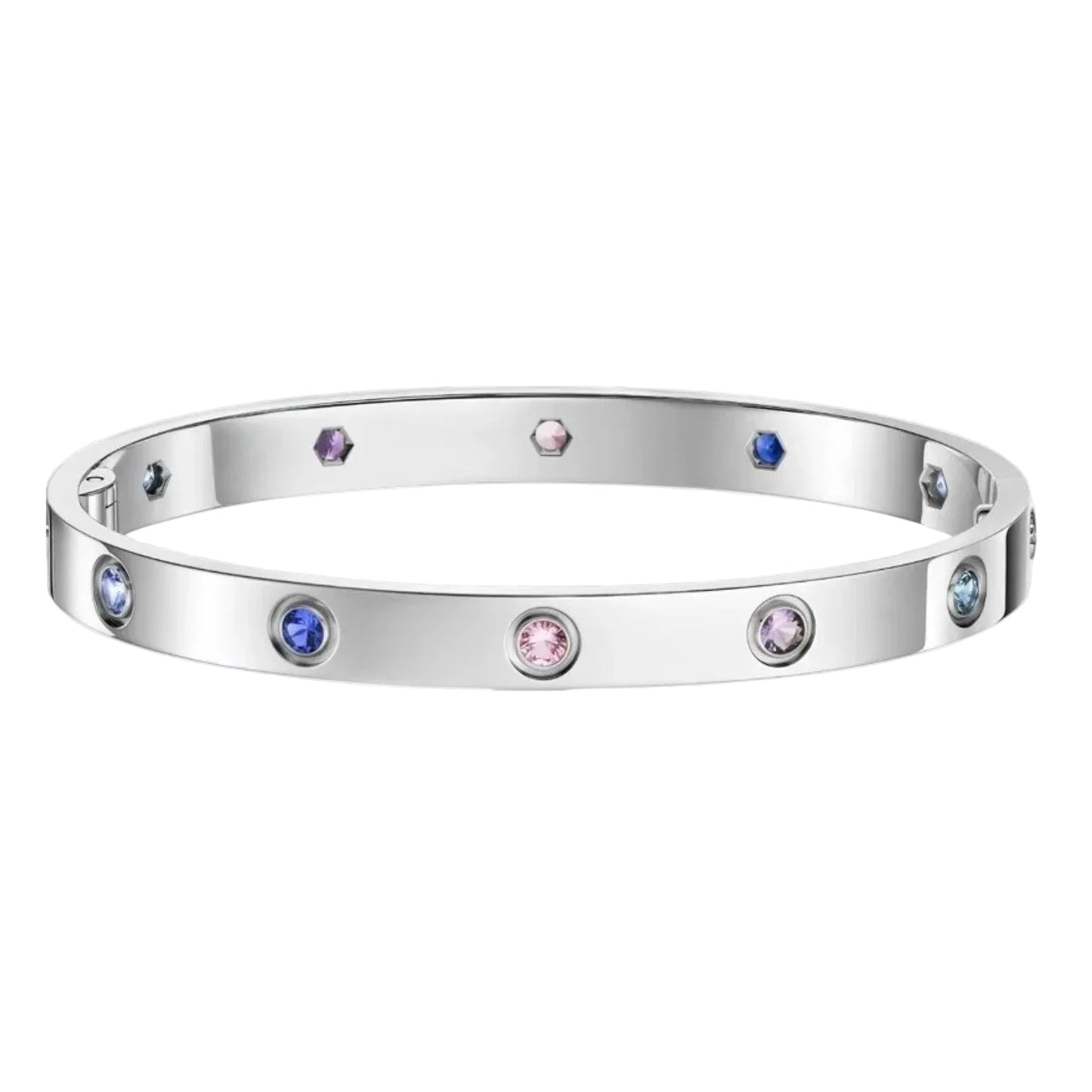 [Sparkle]KLASSISCHES 6,1MM LOVE ARMBAND 10-DIAMANT MULTICOLOR