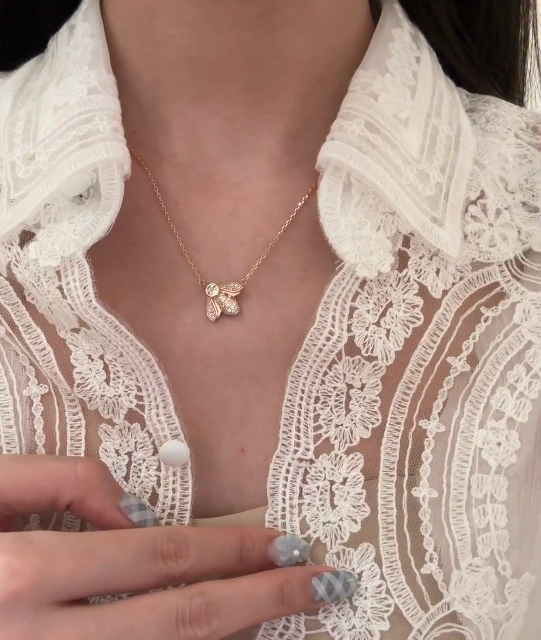 [sparkle Jewellery]Bee My Love Bee Diamond Necklace