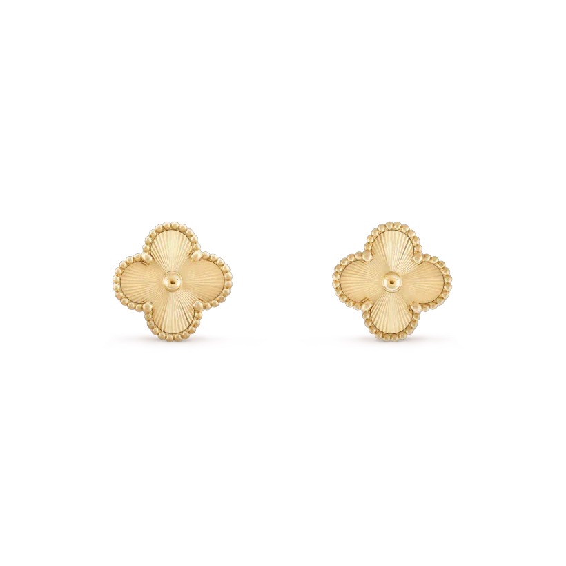 [sparkle Jewelry ]CLOVER MINI 9.5MM LASER EARRINGS