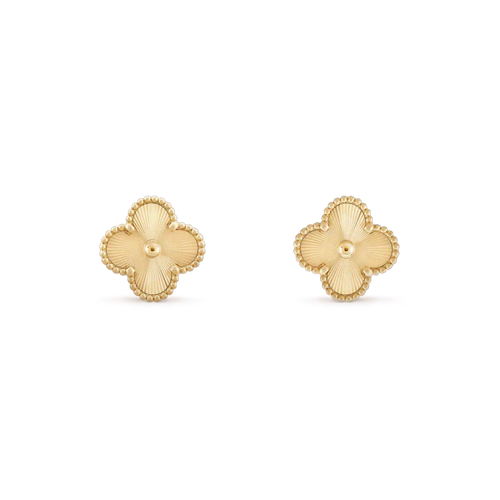 [sparkle Jewelry ]CLOVER MINI 9.5MM LASER EARRINGS