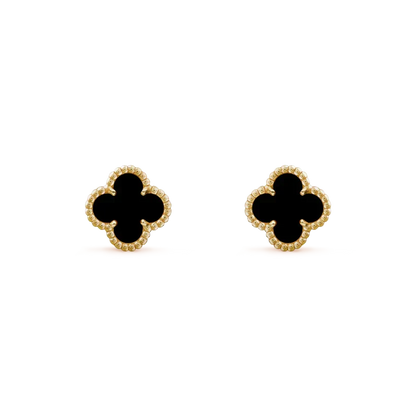 [sparkle Jewelry ]CLOVER MINI 9.5MM BLACK MOP EARRINGS