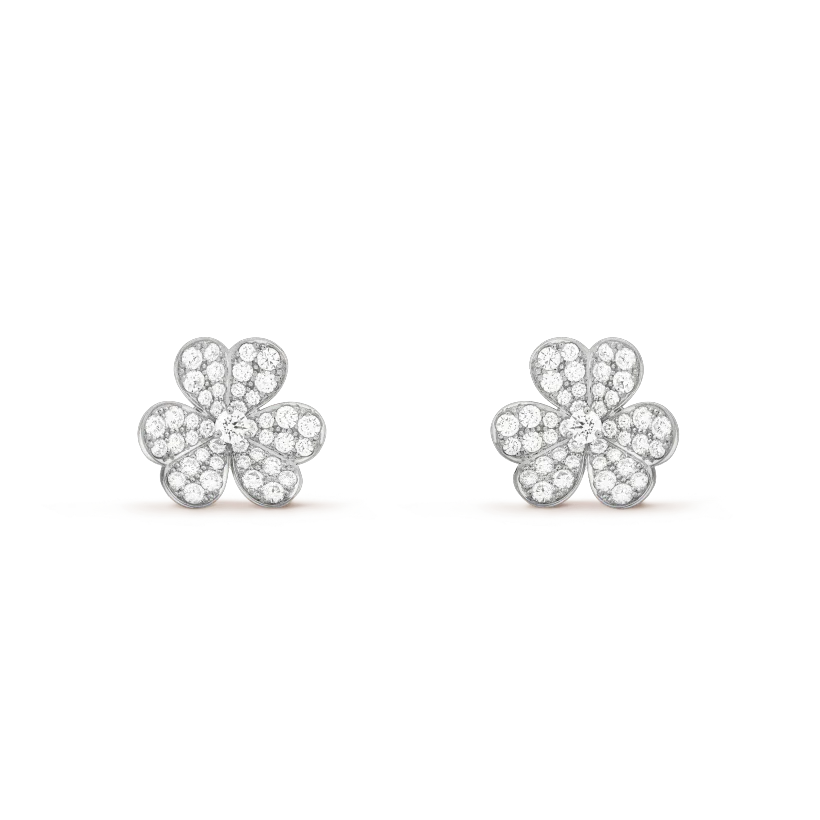 [sparkle Jewelry ]CLOVER COMOS DIAMOND EARRINGS SILVER