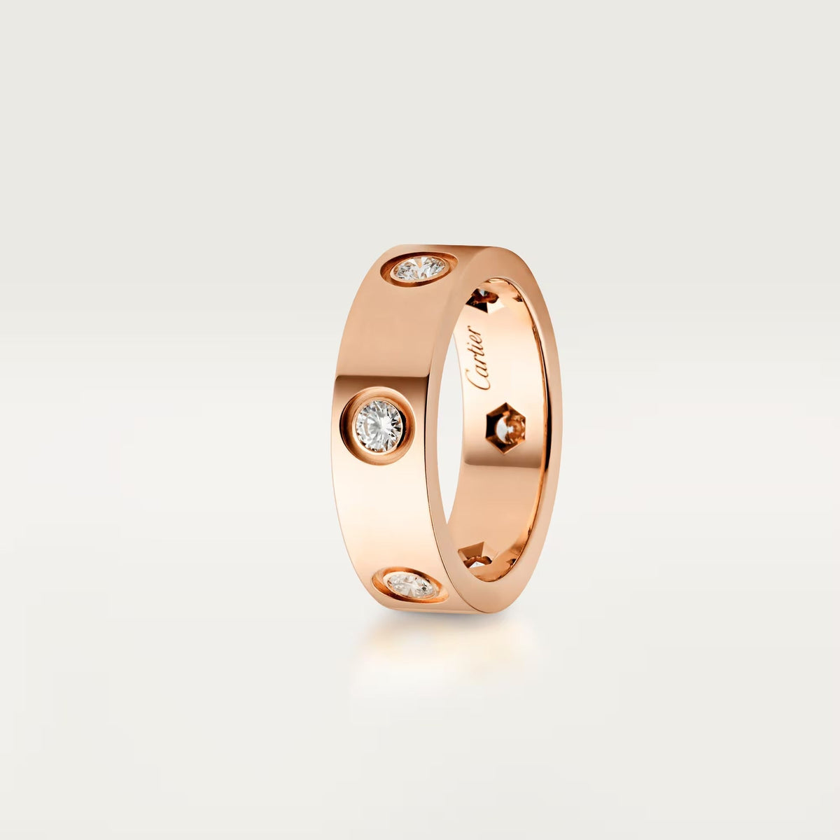 [sparkle Jewelery]LOVE 5.5MM 6 DIAMOND RING