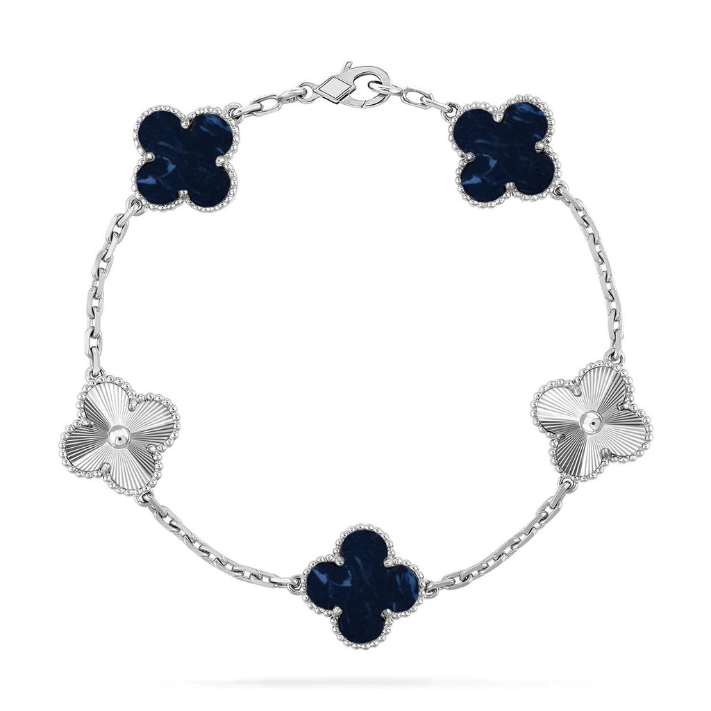 [sparkle Jewelry ]CLOVER 5 MOTIF PIETERSITE BRACELET COLLECTION