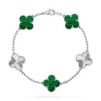 [sparkle Jewelry ] CLOVER 5 MOTIF MALACHITE BRACELET COLLECTION