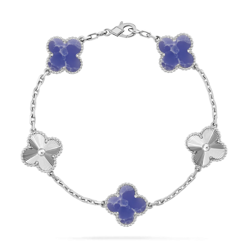[sparkle Jewelry ]CLOVER 5 MOTIF BLUE VEINS BRACELET COLLECTION