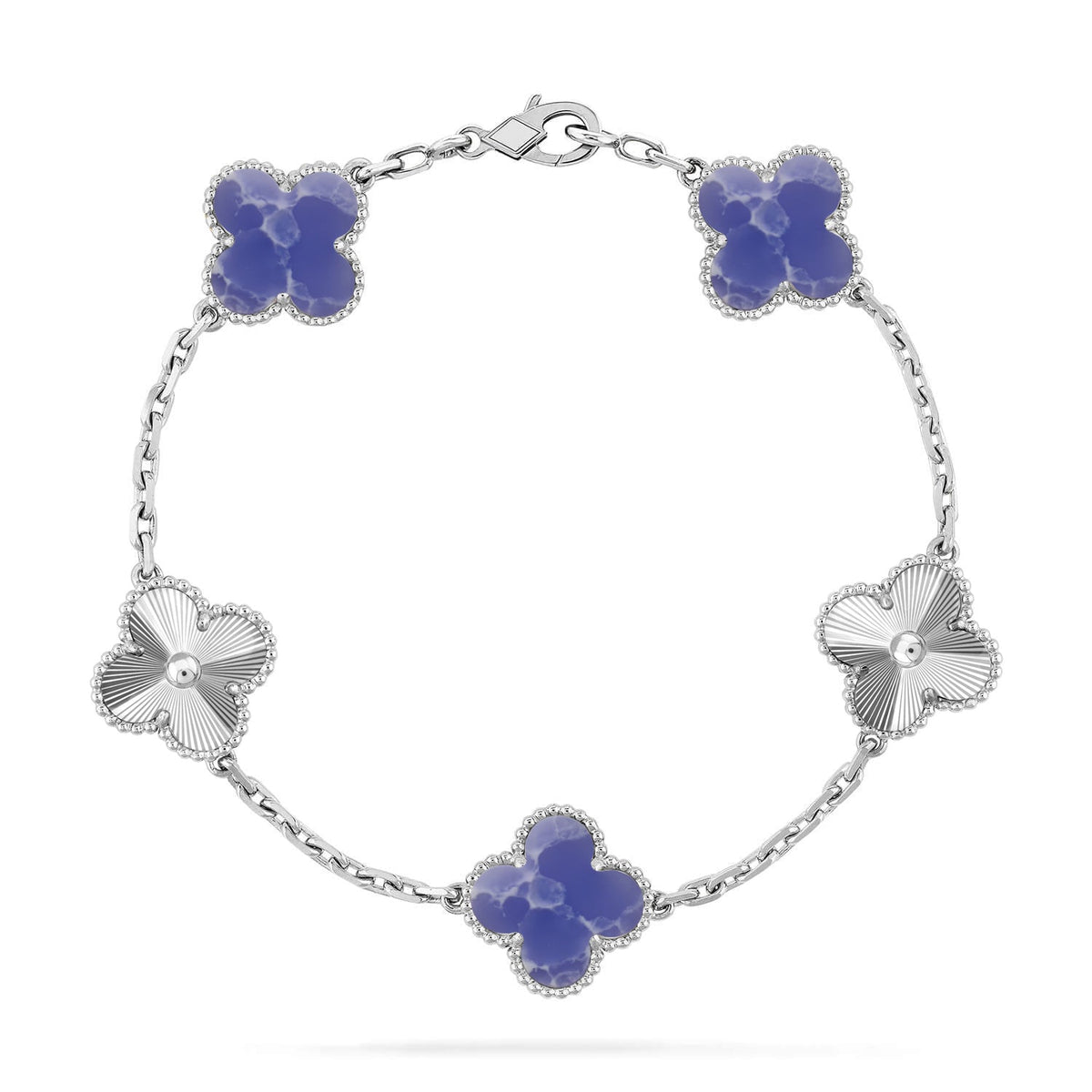 [sparkle Jewelry ]CLOVER 5 MOTIF BLUE VEINS BRACELET COLLECTION