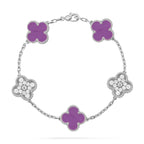 [sparkle Jewelry ] CLOVER 5 MOTIF VIOLET BRACELET COLLECTION