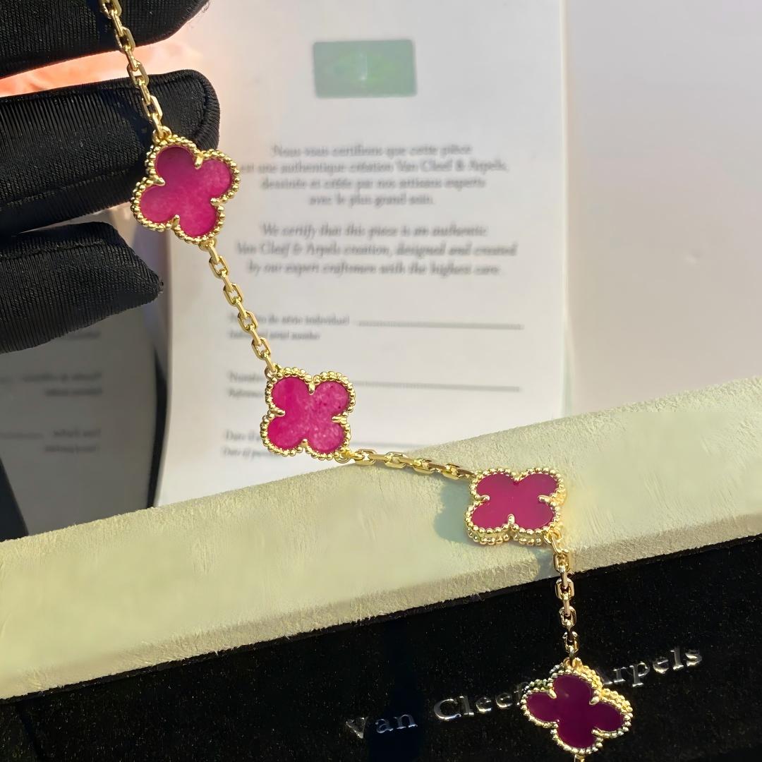 [sparkle Jewelry]sparkle 5 MOTIFS PINK ENAMEL BRACELET