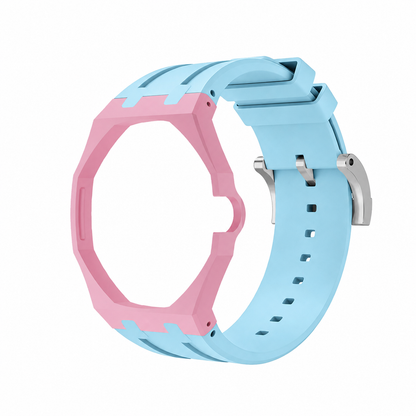 [Sparkle]Royal Oak Pop Exklusives Gehäuse aus Bioceramic & Silikonarmband Mix Color