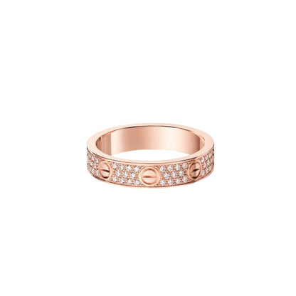 [Sparkle]LOVE 4MM PAVÉ-DIAMANTENRING