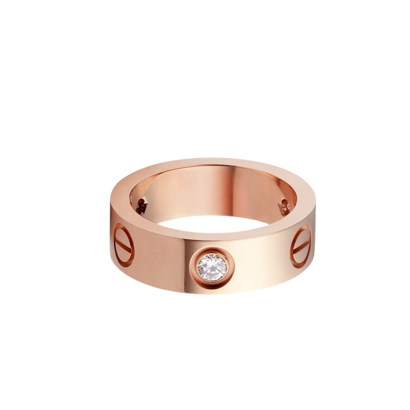 [Sparkle]LIEBE 5,5MM 3 DIAMANTEN RING
