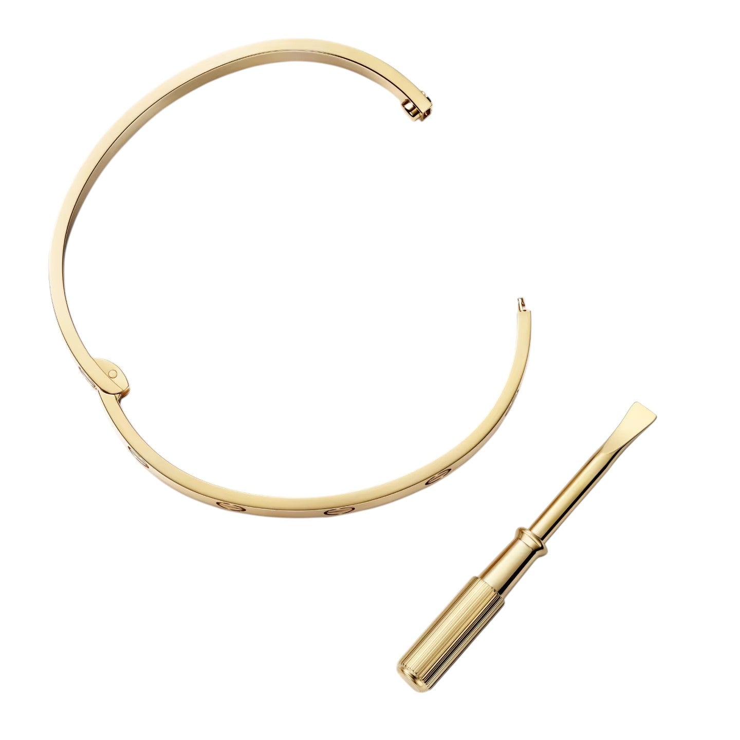 [Sparkle]KLASSISCHER 6,1MM LOVE ARMBREIF MIT EINZELNER SCHRAUBVERSCHLUSS