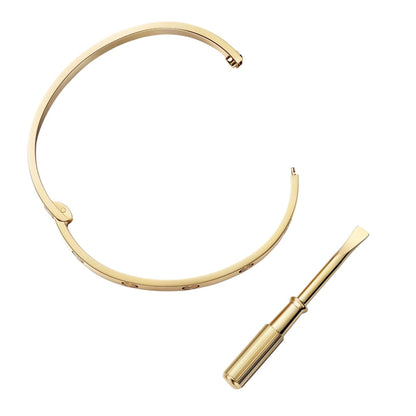 [Sparkle]KLASSISCHER 6,1MM LOVE ARMBREIF MIT EINZELNER SCHRAUBVERSCHLUSS
