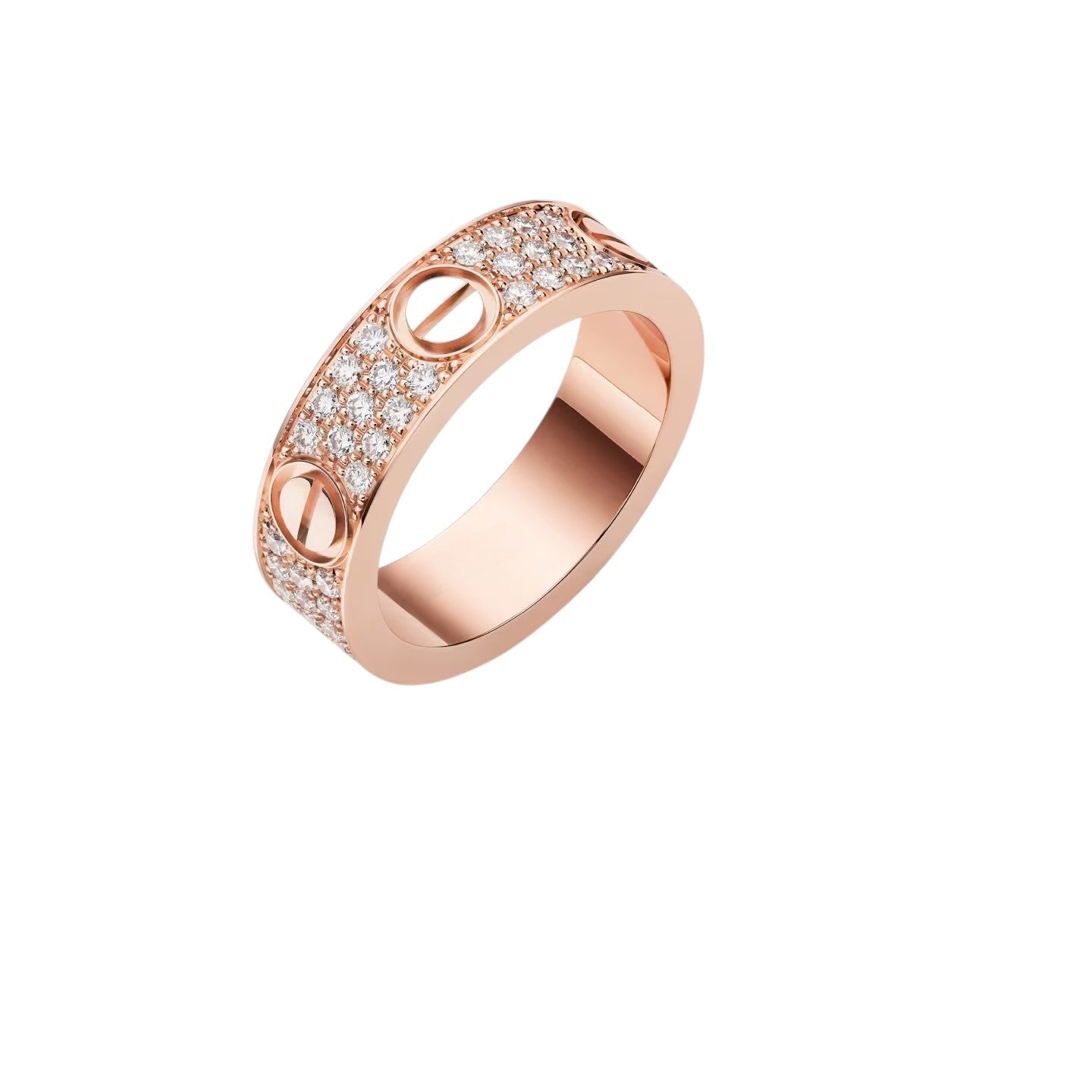 [Sparkle]LOVE 5.5MM VOLL-PAVE DIAMANTRING