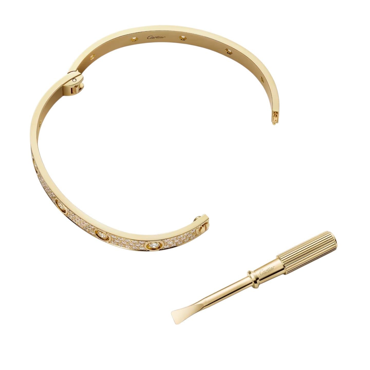 [Sparkle]KLASSISCHER 6,1MM LOVE-ARMBAND - 10-DIAMANT VOLL PAVÉ