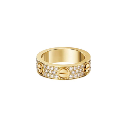 [Sparkle]LOVE 5.5MM VOLL-PAVE DIAMANTRING