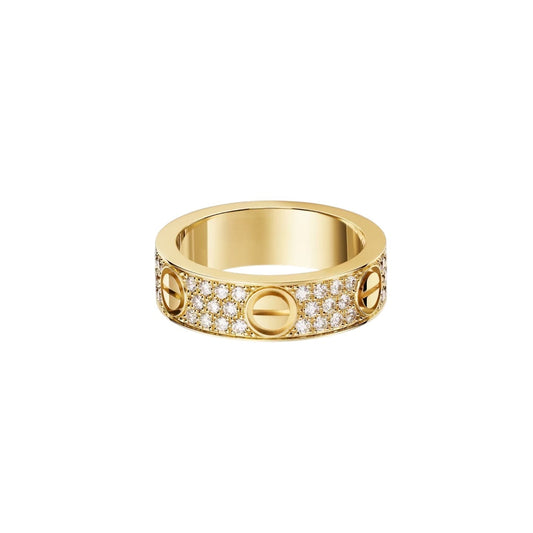 [Sparkle]LOVE 5.5MM VOLL-PAVE DIAMANTRING