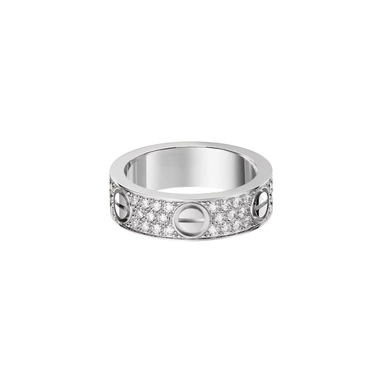 [Sparkle]LOVE 5.5MM VOLL-PAVE DIAMANTRING