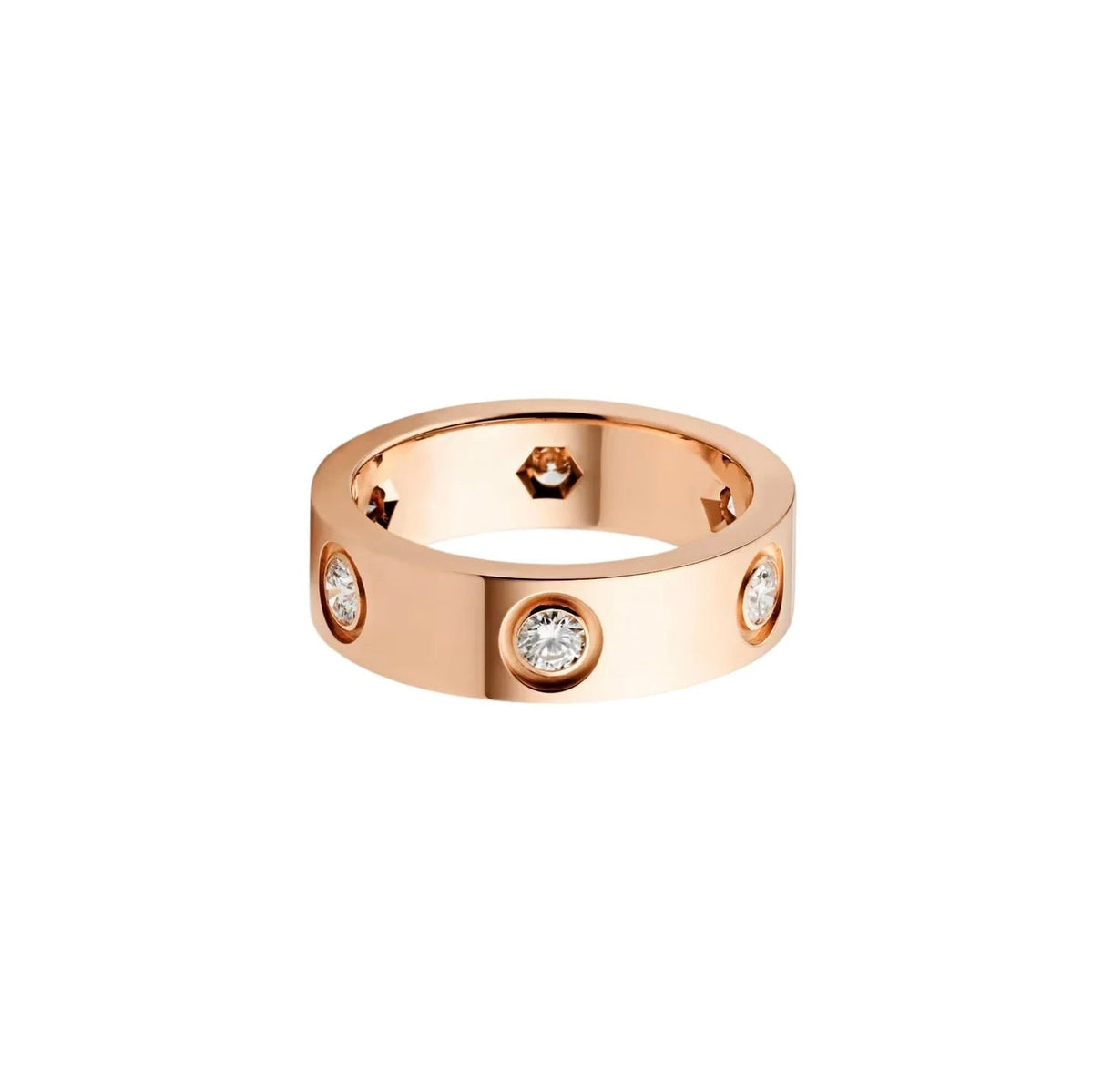 [sparkle Jewelery]LOVE 5.5MM 6 DIAMOND RING