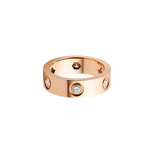 [sparkle Jewelery]LOVE 5.5MM 6 DIAMOND RING
