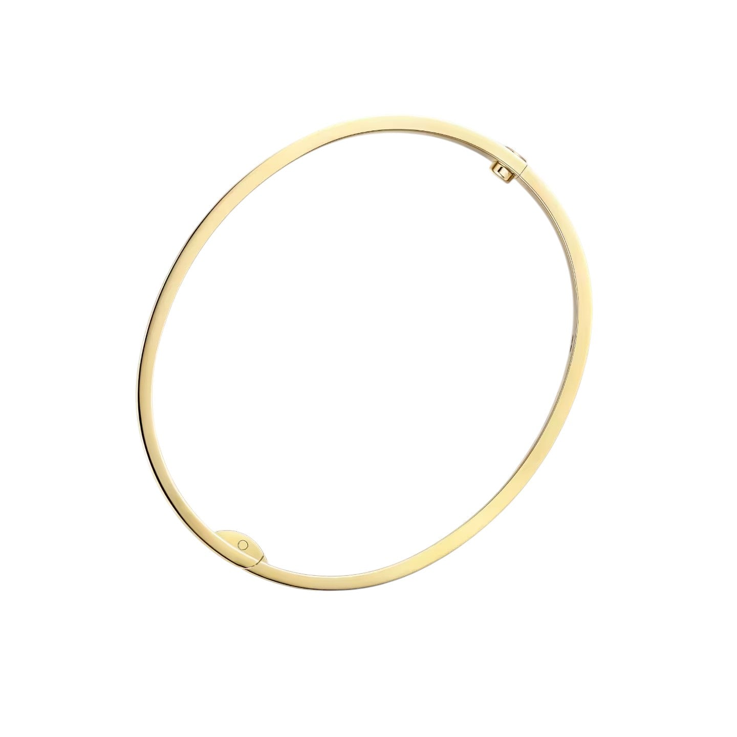 [Sparkle]KLASSISCHER 6.1MM LOVE EINZELSCHRAUBEN-VERSCHLUSS-ARMBAND - 4-DIAMANTEN