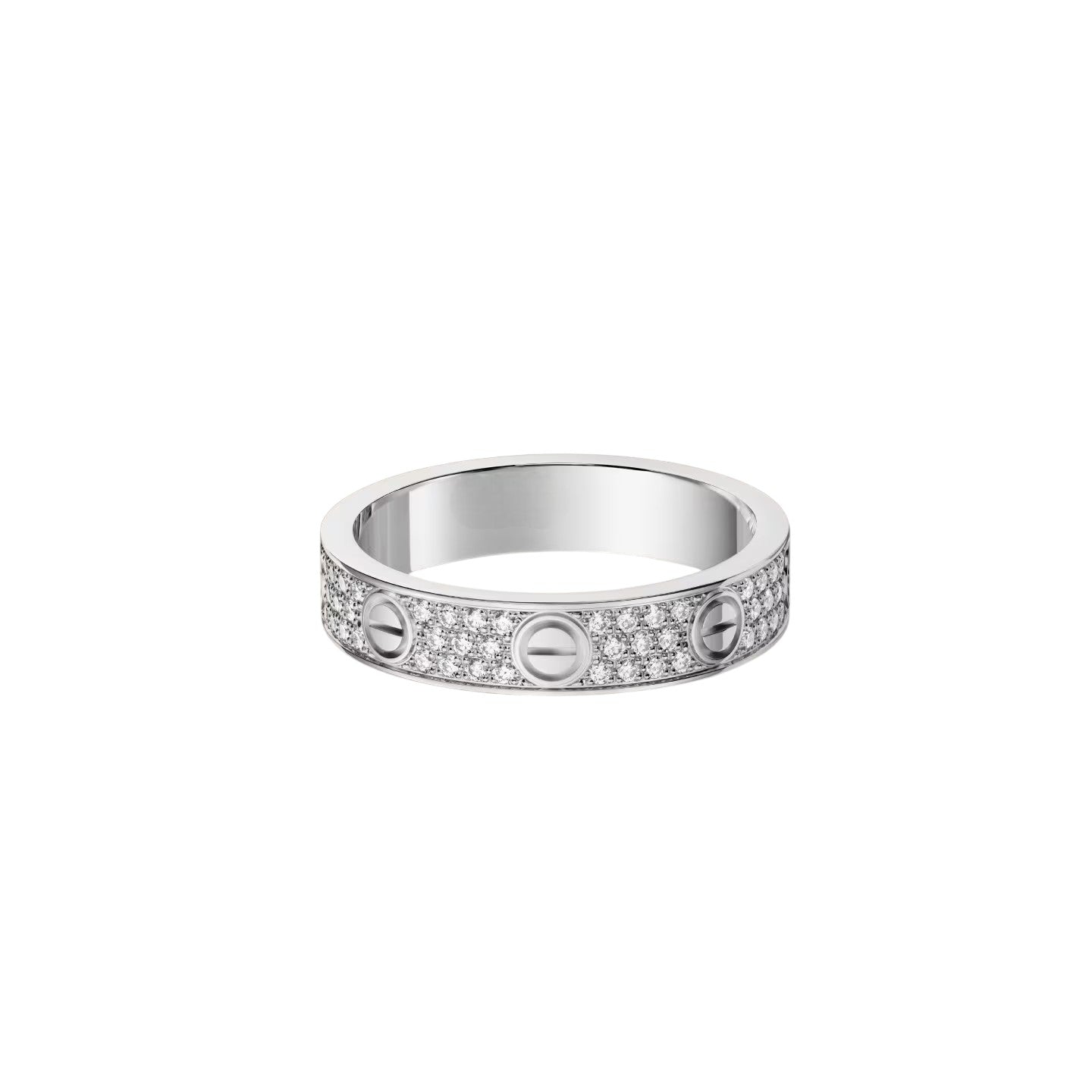 [Sparkle]LOVE 4MM PAVÉ-DIAMANTENRING
