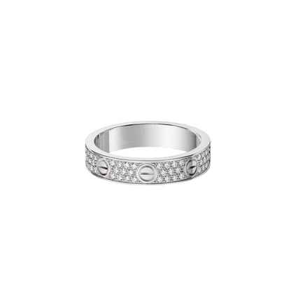 [Sparkle]LOVE 4MM PAVÉ-DIAMANTENRING