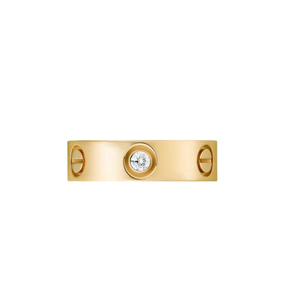 [Sparkle]LIEBE 5,5MM 3 DIAMANTEN RING