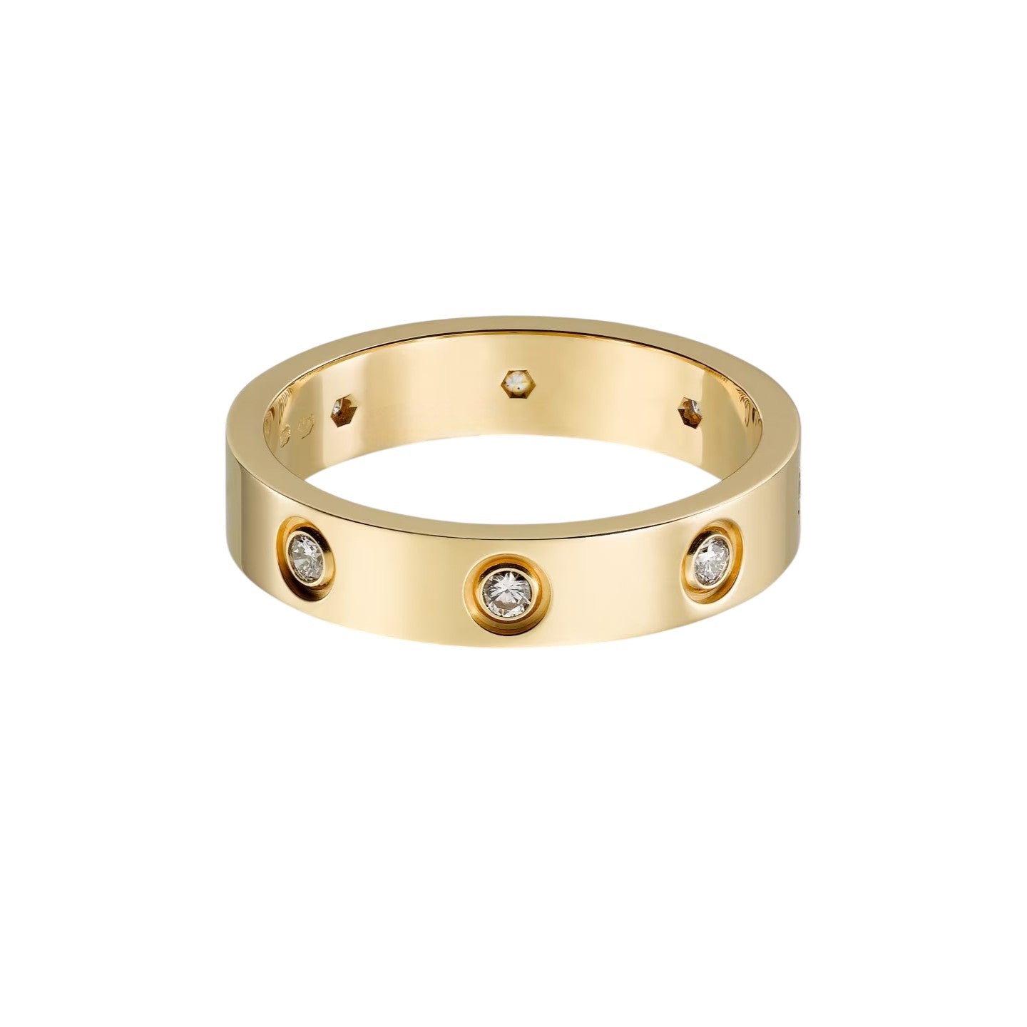 [Sparkle]LIEBE 4MM 8 DIAMANTEN RING