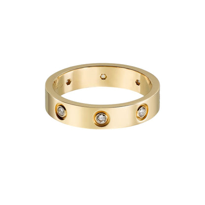 [Sparkle]LIEBE 4MM 8 DIAMANTEN RING