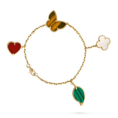 [Sparkle]LUCKY NATURE MULTI-CHARM BRACELET