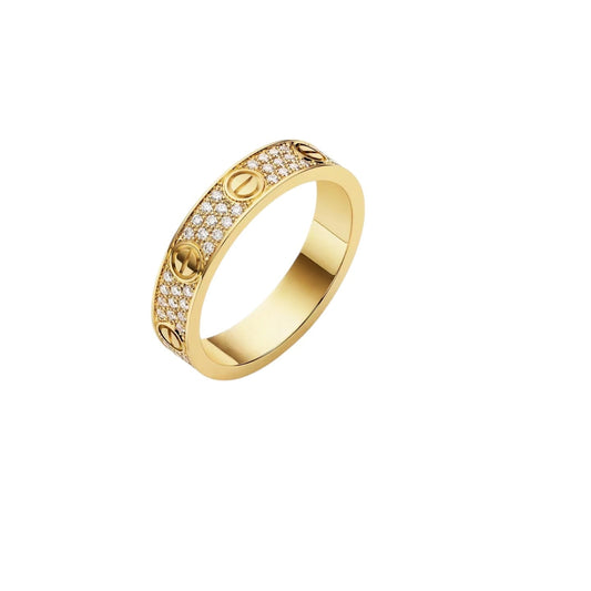 [Sparkle]LOVE 4MM PAVÉ-DIAMANTENRING