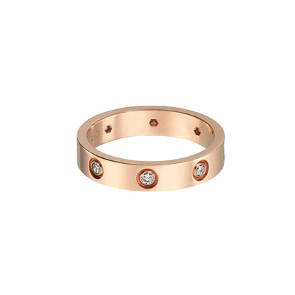 [Sparkle]LIEBE 4MM 8 DIAMANTEN RING